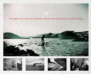 Jazz and flyfishing postcard
